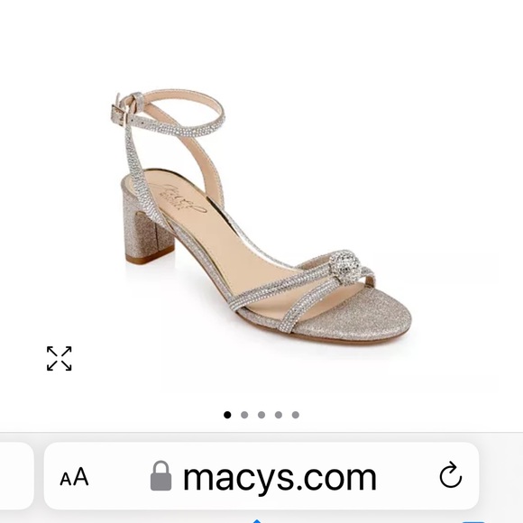 Jewel Badgle Mischka Gavi Block Heels - Picture 2 of 7